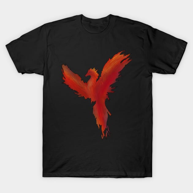 Dry brush phoenix T-Shirt by xaxuokxenx